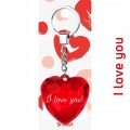 Brelok z grawerem I LOVE YOU czerwone serce