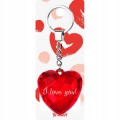 Brelok z grawerem I LOVE YOU czerwone serce