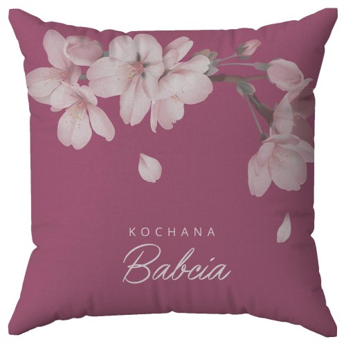 Poduszka dla Babci na prezent z napisem Kochana Babcia Orchidea