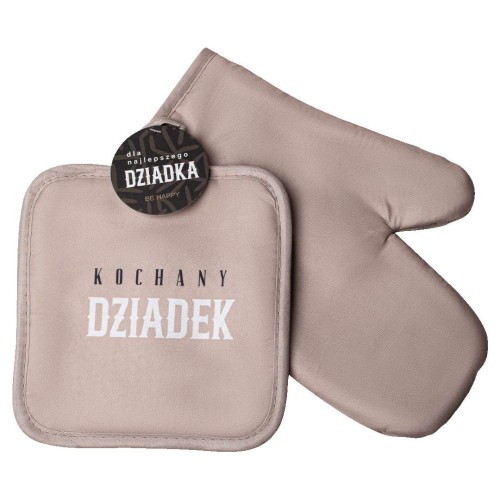 Łapka i rękawica do piekarnika dla Dziadka z napisem Kochany Dziadek2