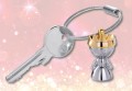 Brelok do kluczy TROIKA LITTLE QUEEN - królowa - metal chromowany złoto srebrny