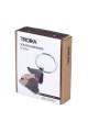 Brelok do kluczy TROIKA DOG & DOGGY – chromowany metal emaliowany, beż/brąz