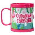 Kubek 3D z napisem CUDOWNA CÓRECZKA