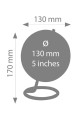 Globus „GALILEI” o średnicy 13¶cm, chromowany, metalowa podstawa w kształcie¶pierścienia, ruchoma oś, błyszczący niebiesko-¶srebrny