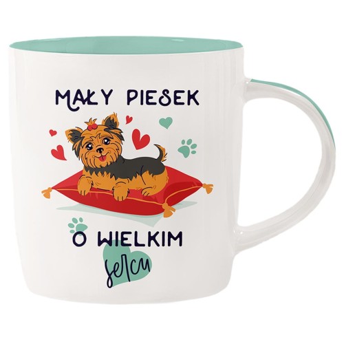 Kubek na prezent dla miłośnika zwierząt, dla psiarzy Mały piesek o wielkim sercu