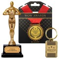 PODZIEKOWANIE DLA CHRZESTNEJ NA SLUB STATUETKA + MEDAL + BRELOK W TOREBCE