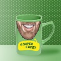 Kubek dla faceta na prezent z napisem Super Facet z brodą