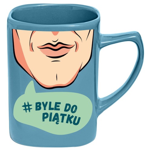 Kubek prezentowy z napisem Byle do piątku
