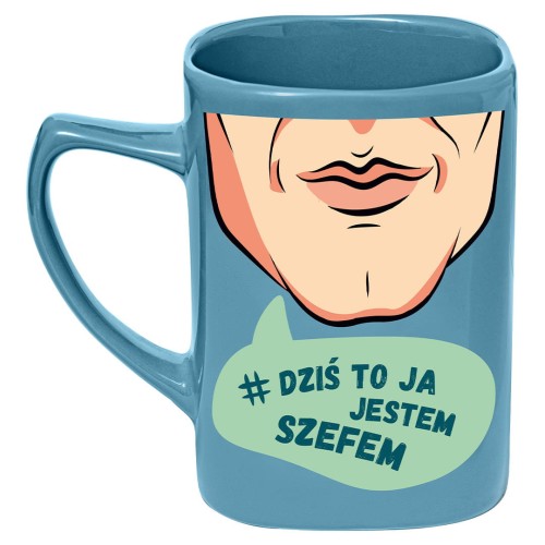 Kubek prezentowy z napisem Dziś to ja jestem szefem