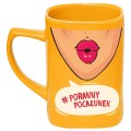 Kubek na prezent dla kobiety z napisem Poranny pocałunek