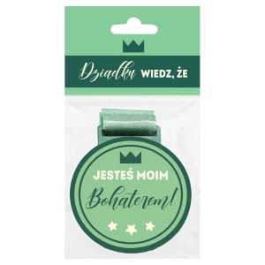 Medal dla Dziadka na prezent z dedykacją Dziadku Wiedz, Że Jesteś Moim Bohaterem
